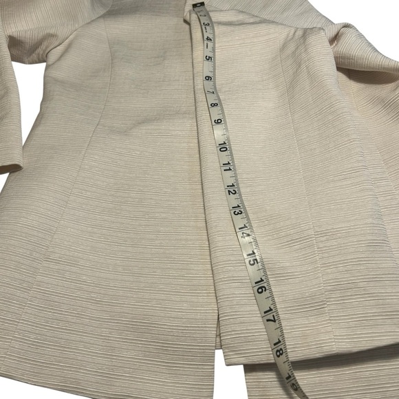Eileen Fisher Ivory Colored  One Button Textured Jacket Blazer Sz XS - Picture 9 of 12
